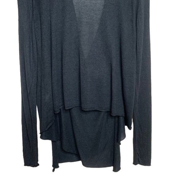 Royal Robbins Wrap Sweater Cardigan Black Linen Blend Lightweight Casual Medium - Picture 9 of 11